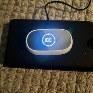 White Digital Wireless Earbuds